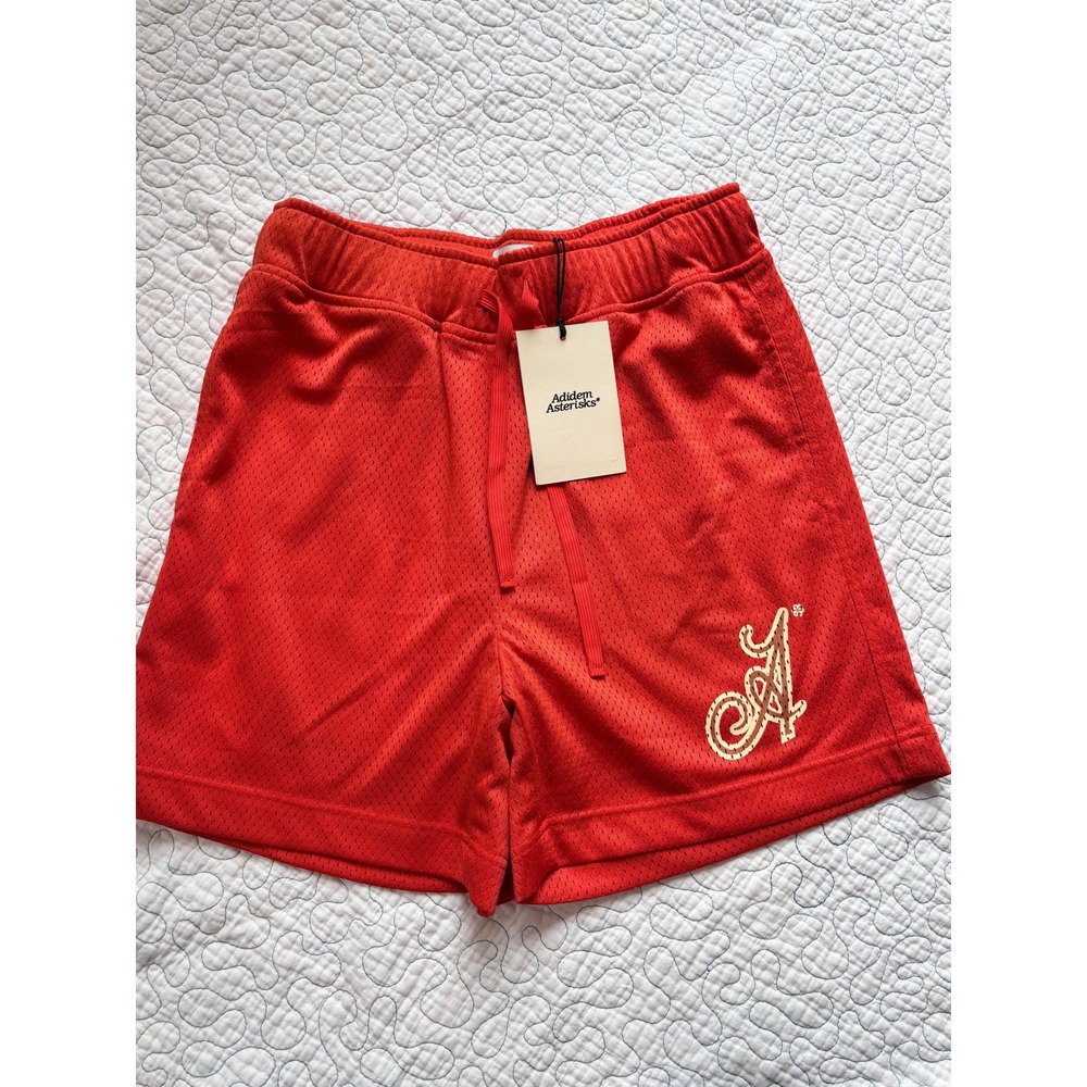 Adidem Asterisks Mesh Shorts Rust Red Mens Size Small